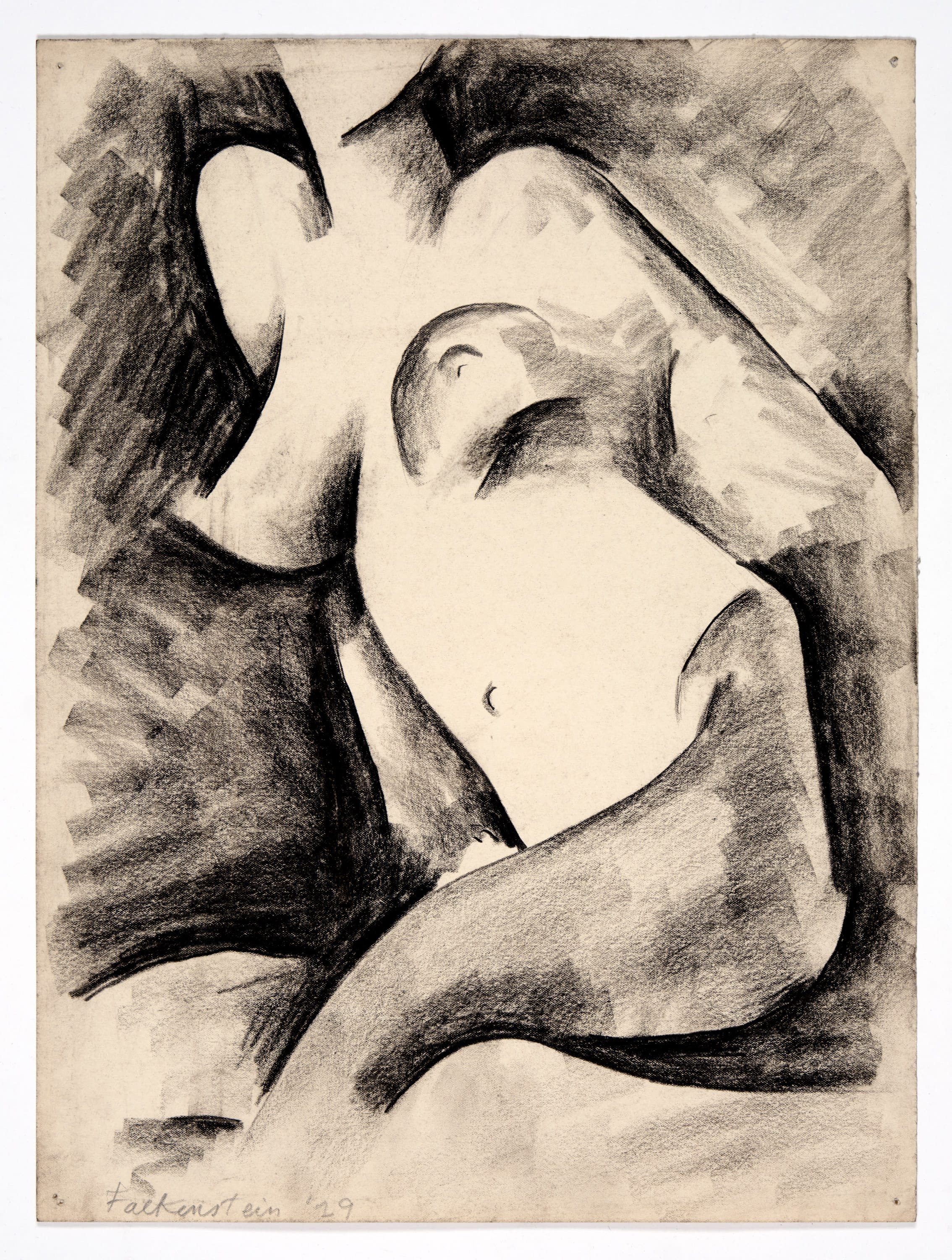  Untitled , 1929 . Unfixed charcoal and Conté crayon on paper, 
14 × 10 1/2 in. (35.6 × 26.7 cm). Photo by Elon Schoenholz Photography 