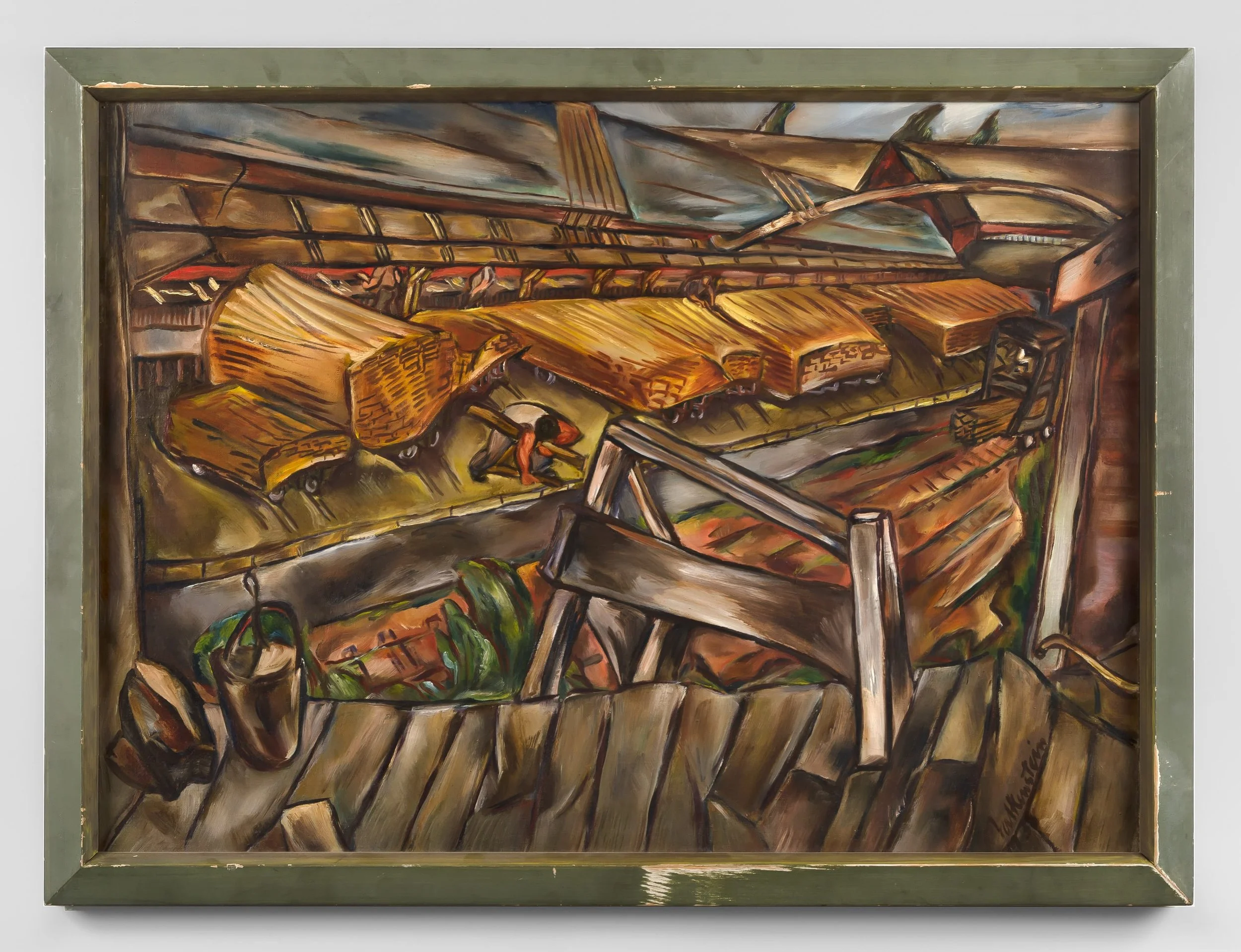  Lumber Mill , 1938 . Oil on canvas, 26 1/2 × 36 in. (67.3 × 91.4 cm) 