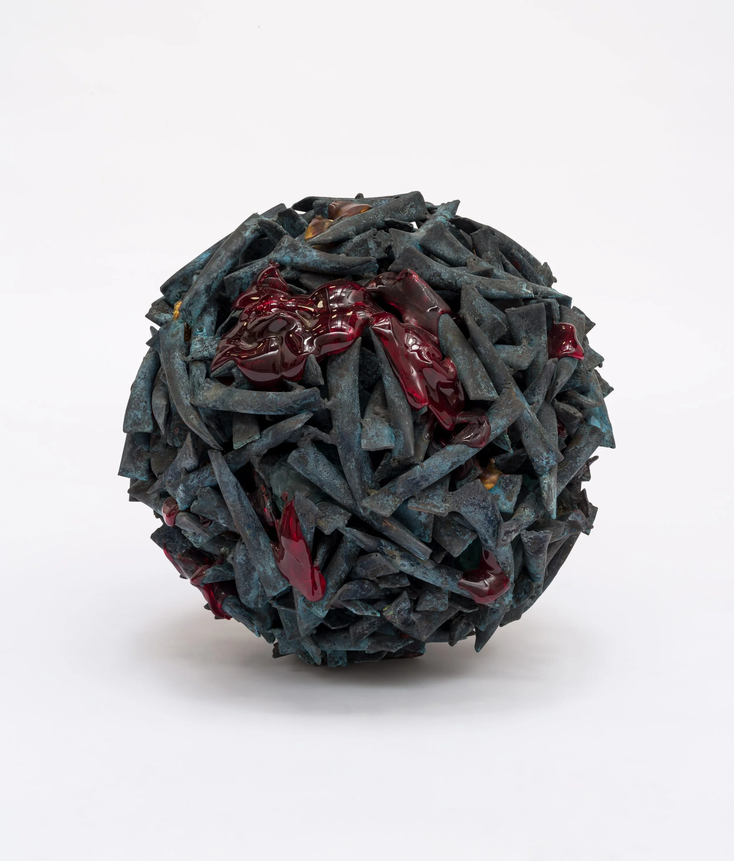  Point as a Set , c. 1965 . Copper and glass, 21 × 21 × 21 in. (53.3 × 53.3 × 53.3 cm) 