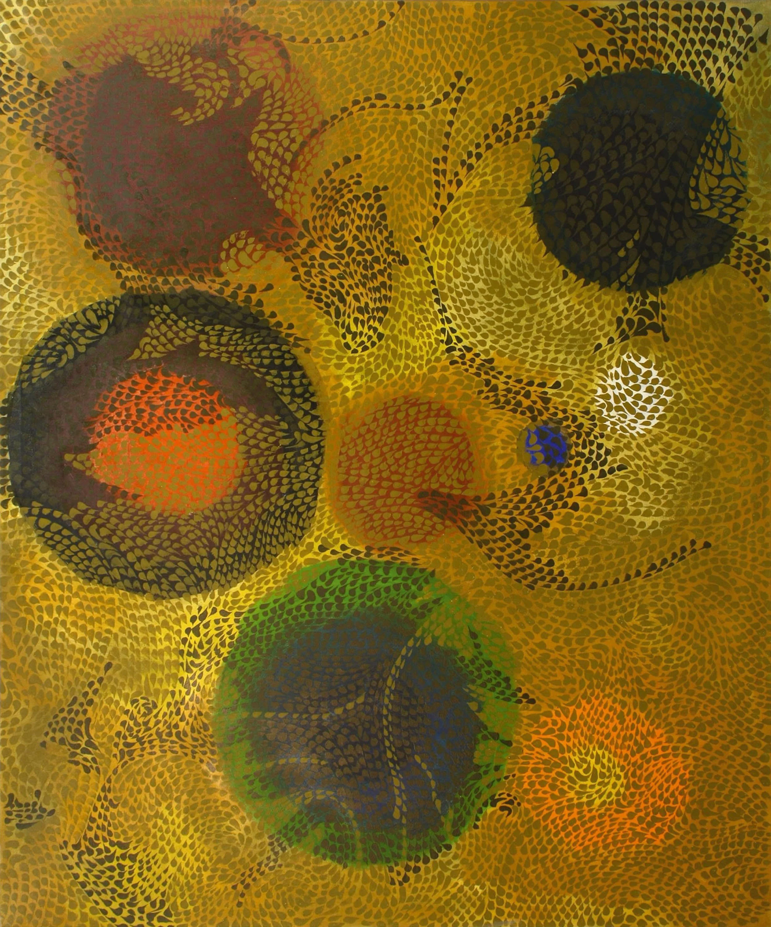  La Brea , 1967 . Acrylic or oil on canvas, 72 × 60 in. (177.8 × 152.4 cm). Palm Springs Art Museum, gift of the Claire Falkenstein Foundation, 17-2010 