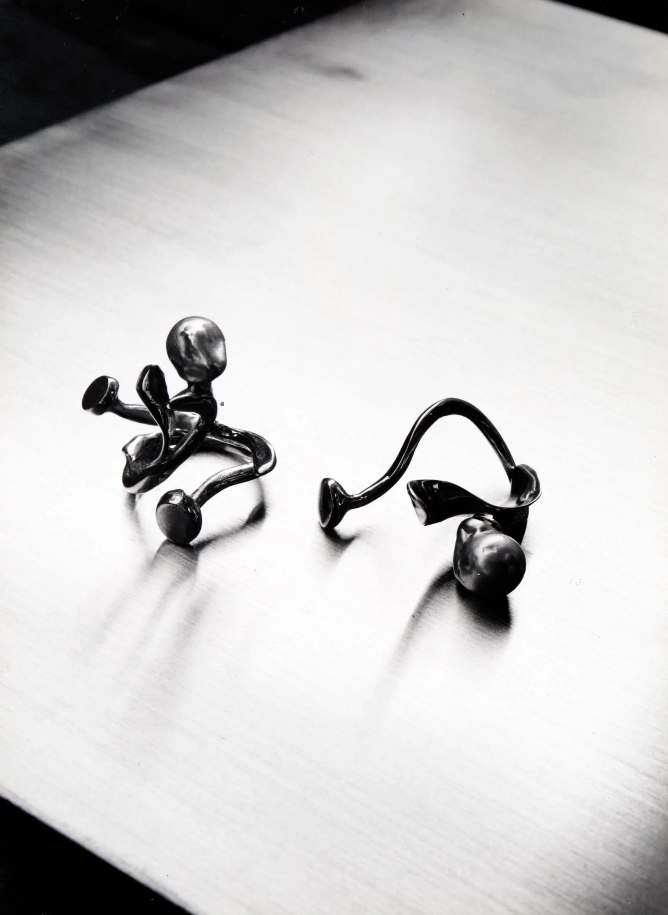 Photograph of rings, c. 1970 . Gelatin silver print. Photo by Elon Schoenholz Photography 