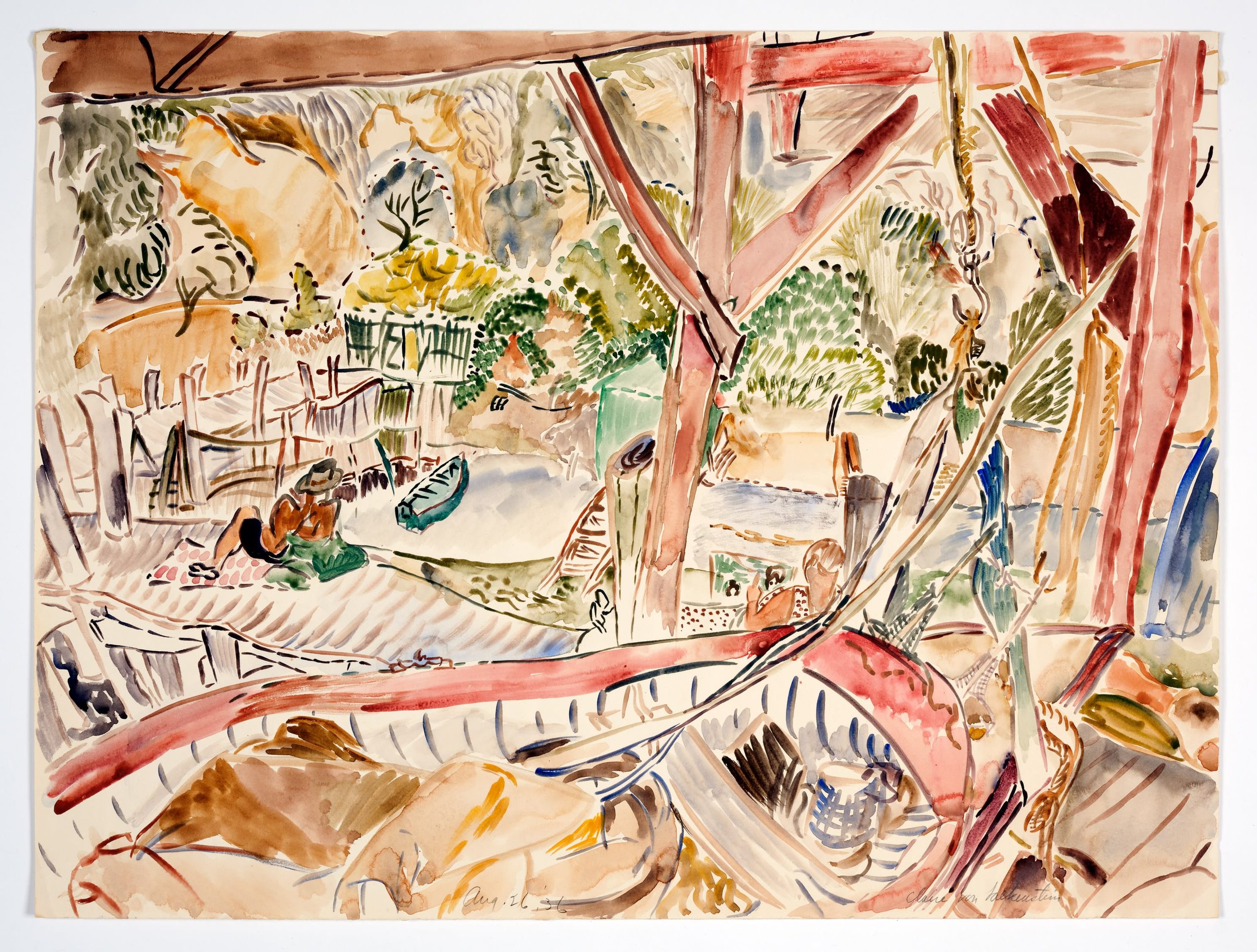  Untitled , 1936 . Watercolor on paper, 21 × 28 in. (53.3 × 71.1 cm). Photo by Elon Schoenholz Photography 