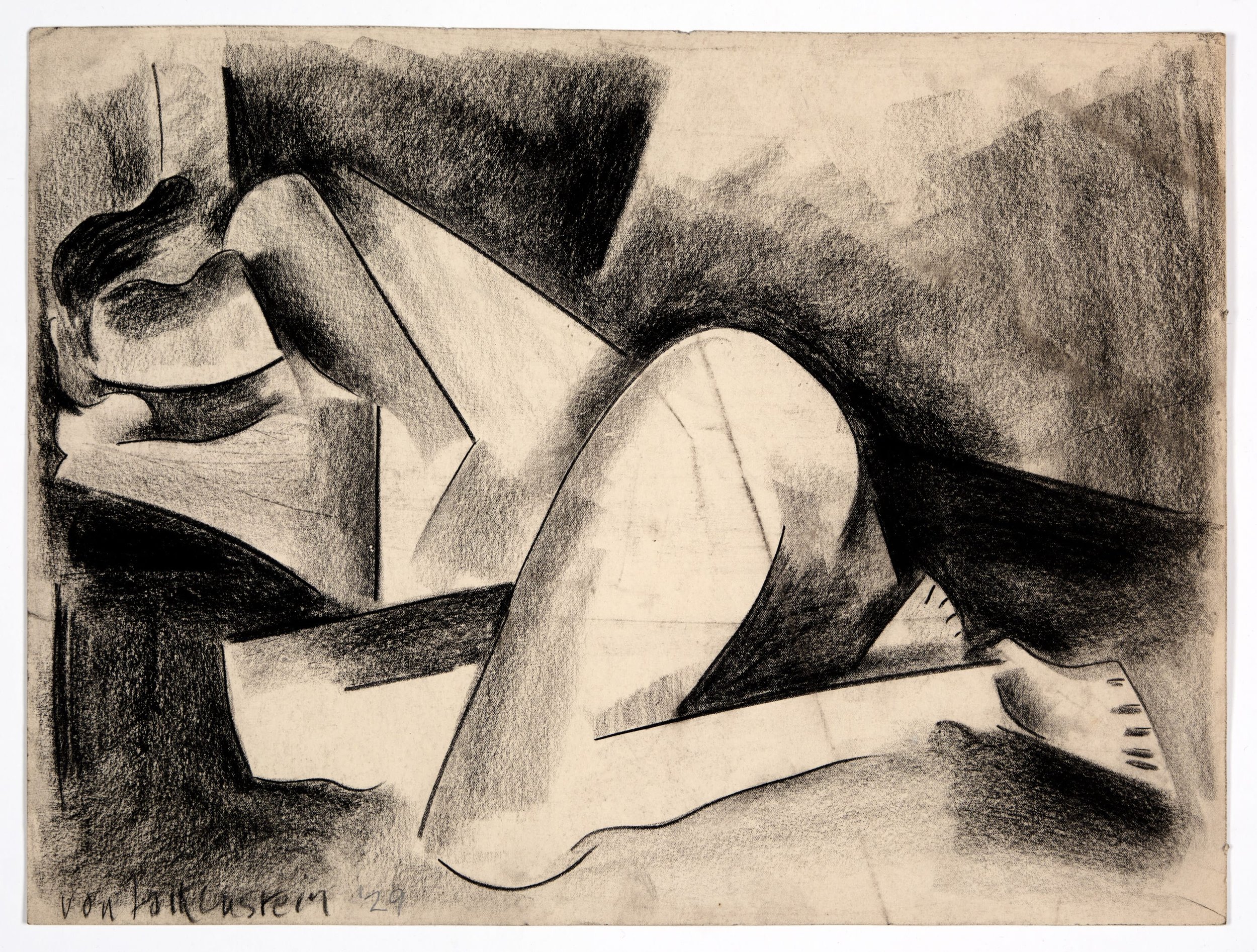  Untitled , 1929 . Unfixed charcoal and Conté crayon on paper, 10 1/2 × 14 in. (26.7 × 35.6 cm). Photo by Elon Schoenholz Photography 