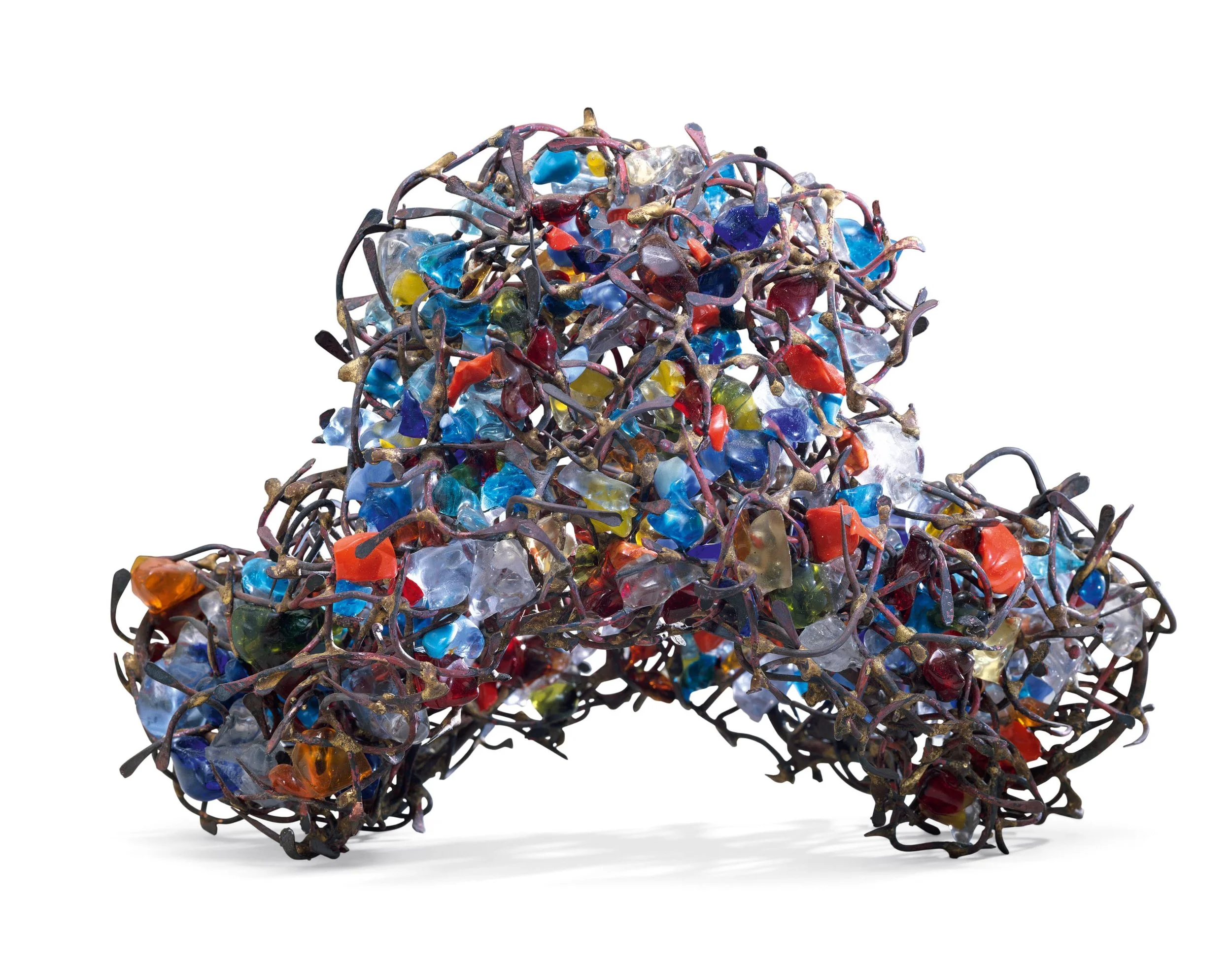  Corona , 1971 . Brazed copper and fused glass, 8 1/4 × 12 1/4 × 7 1/2 in. (21.0 × 31.1 × 19.0 cm). Smithsonian American Art Museum, Gift of Mr. and Mrs. David K. Anderson, Martha Jackson Memorial Collection, 1981.109.8 