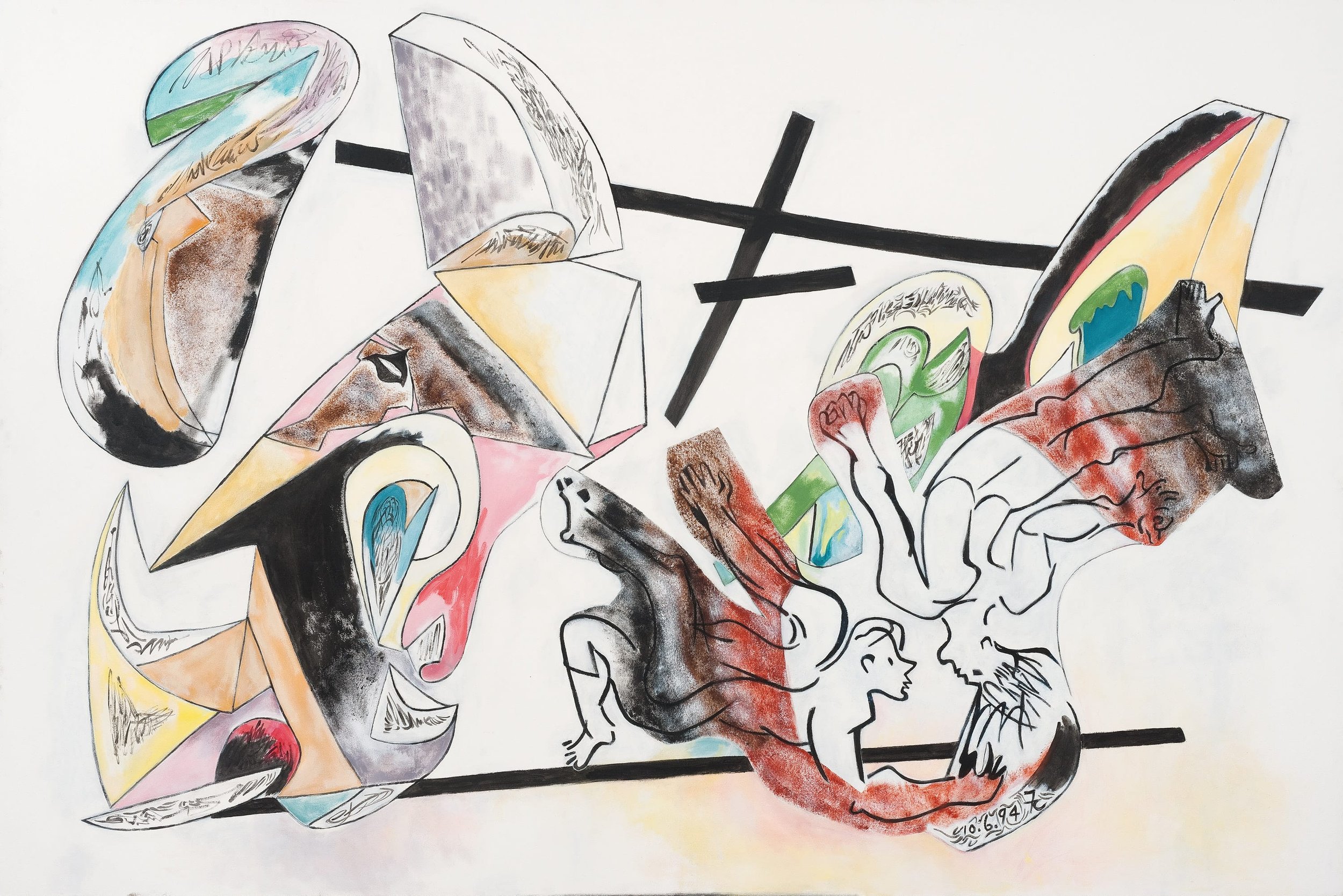  Untitled , 1994 . Acrylic on canvas, 72 × 108 in. (182.9 × 274.3 cm) 
