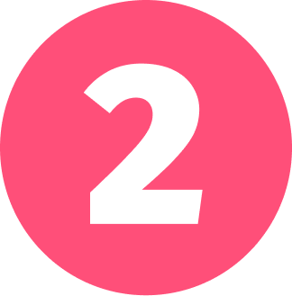 A pink circle with the white number '2' inside.
