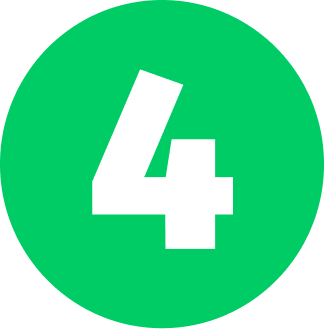 Green circular badge with the number 4 in white.