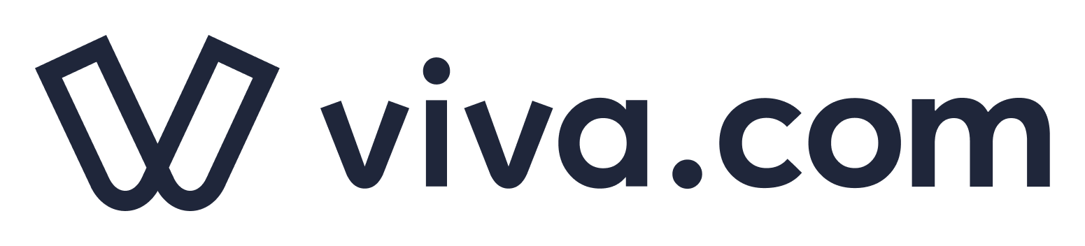 Viva.com logo with a stylized V and W