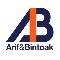 Arif & Bintoak logo with stylized 'A' and 'B' and the company name underneath.