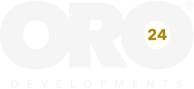 Logo of Oro Developments featuring the word 'ORO' with the number 24 inside the letter 'O' and 'Developments' written below.