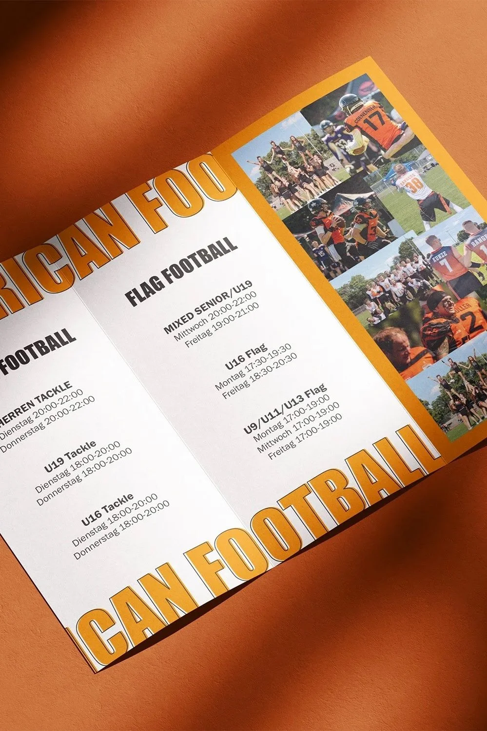 Falzflyer:
Konzept & Layout für Wickel-, Zickzack- oder Fensterfalz;
Farb- & Typografiegestaltung im Corporate Design;
Druckfertige Aufbereitung;
Strukturierte Darstellung von Inhalten