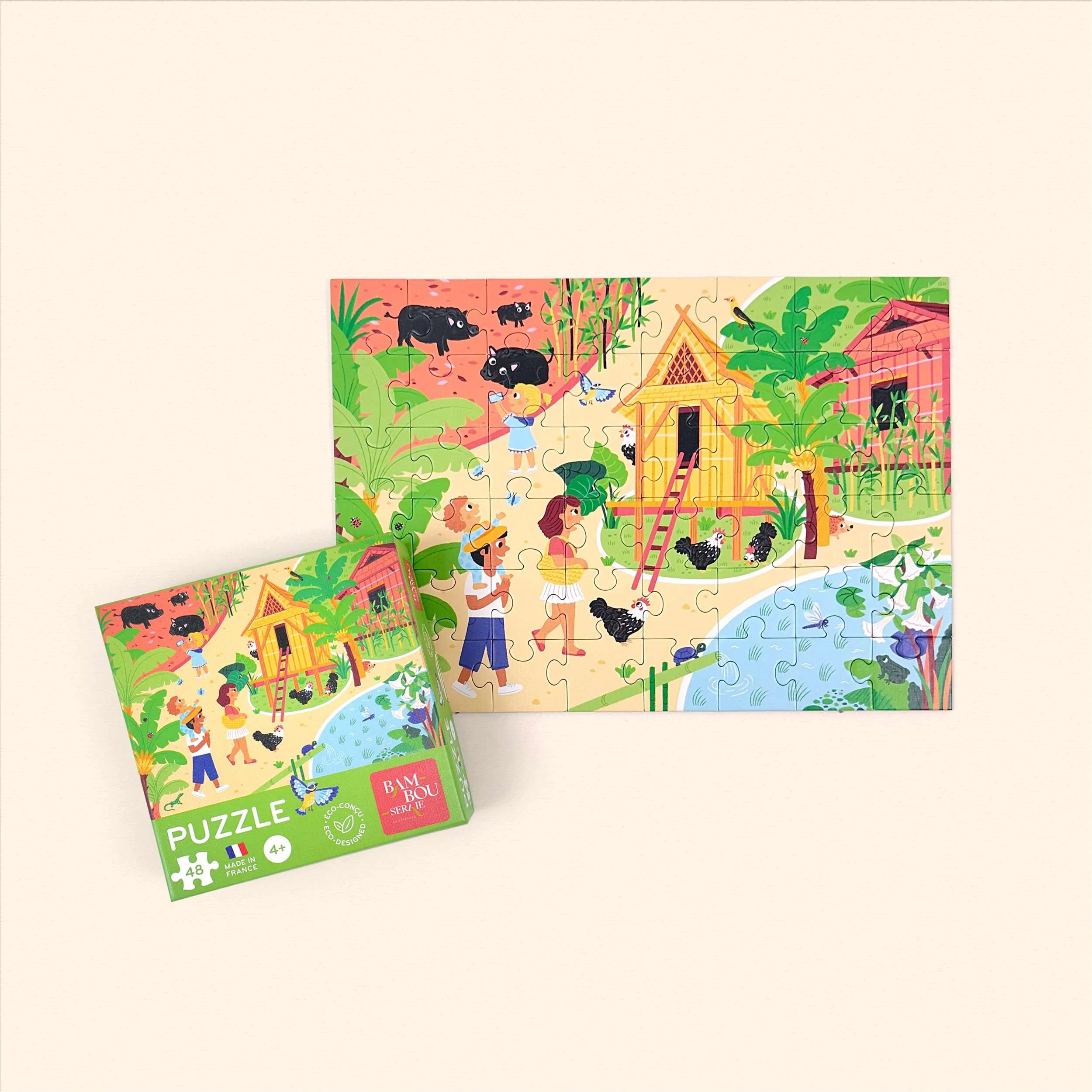 Puzzle Village Laotien Bambouseraie en Cévennes