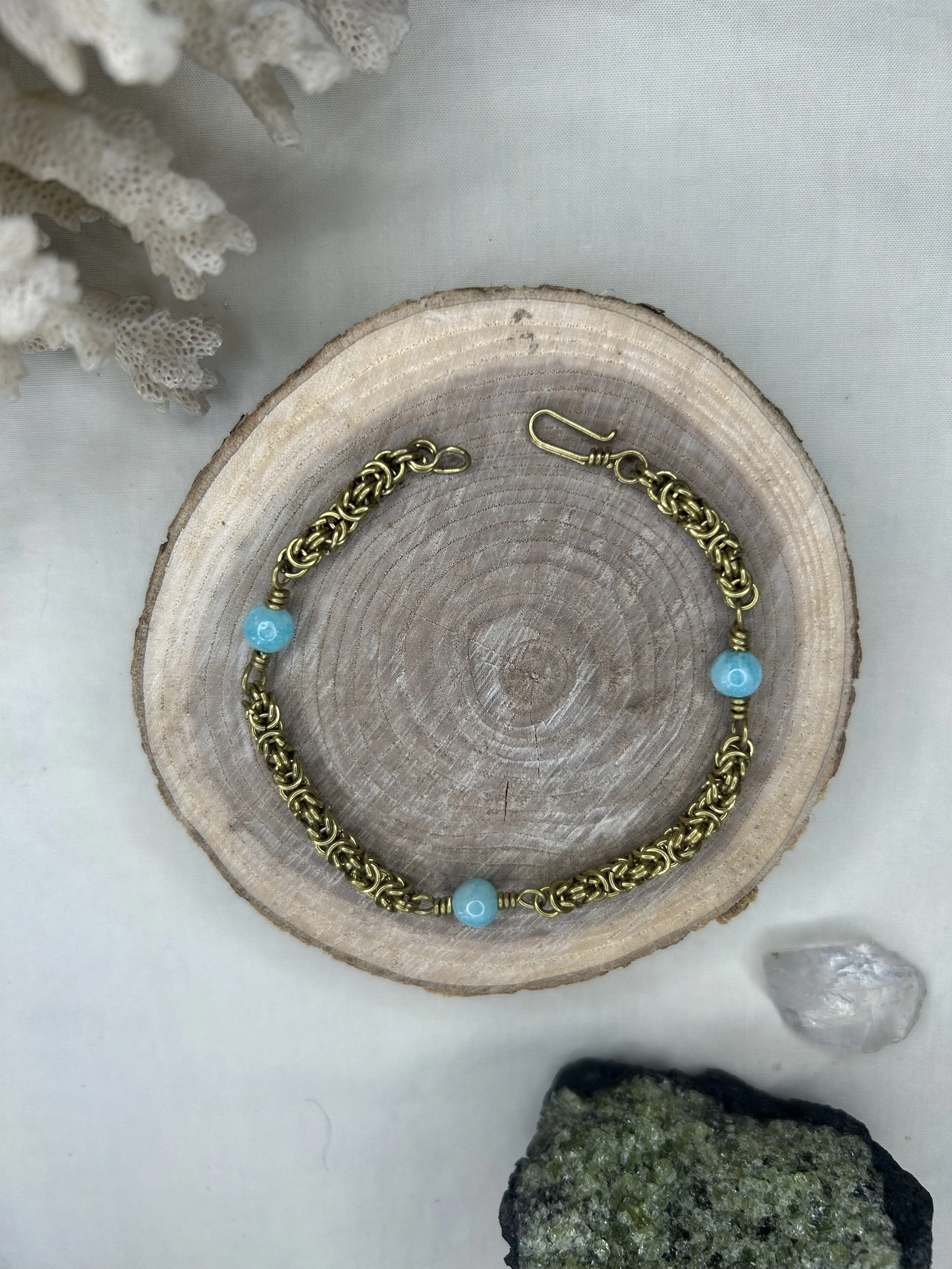 Bracelet maille byzantine 0,8mm