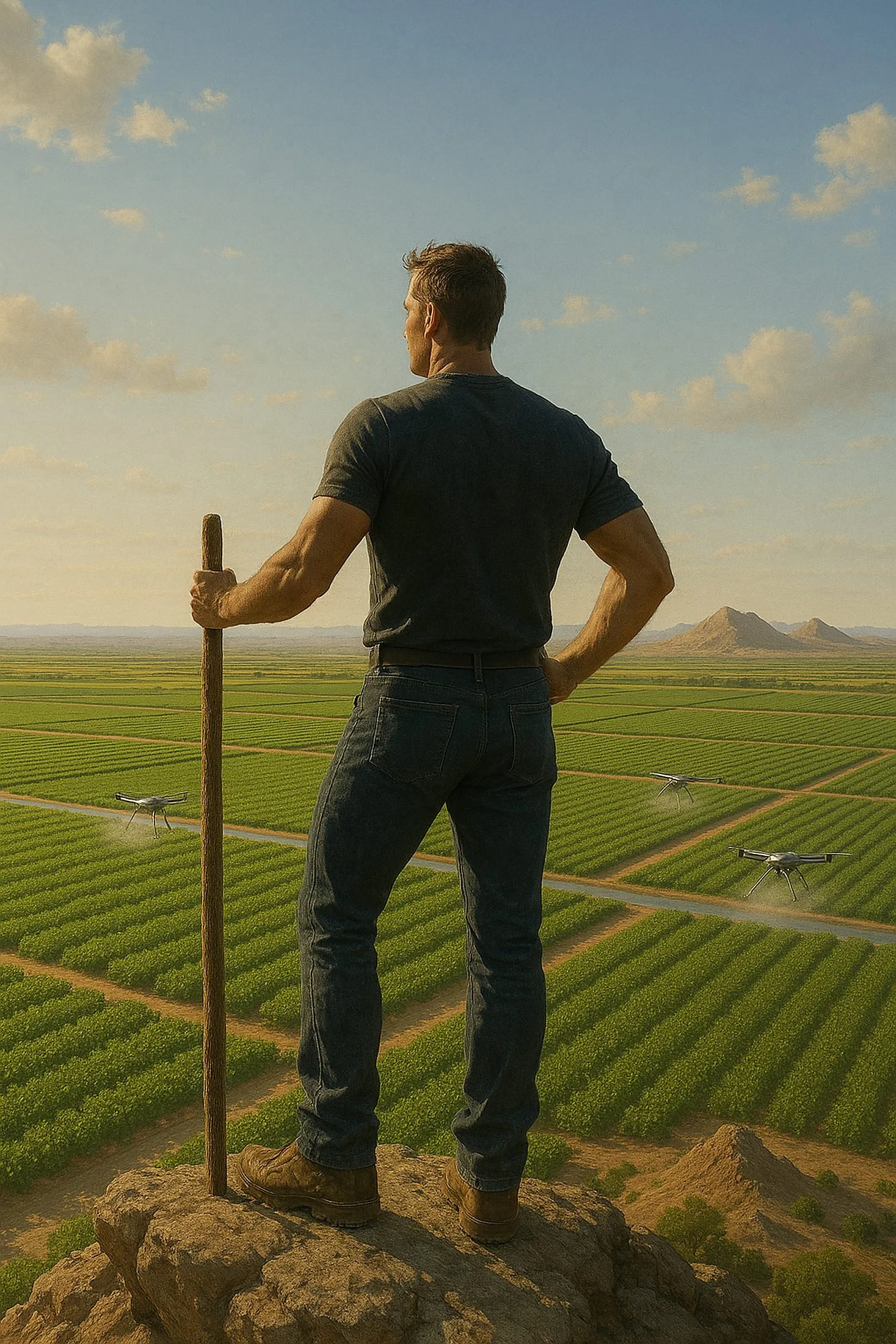 Pillars of self-sufficiency for independent Western Australia, symbolizing strategic industrial missions in mining, defense, energy, and agriculture to achieve sovereignty and export growth within a generation