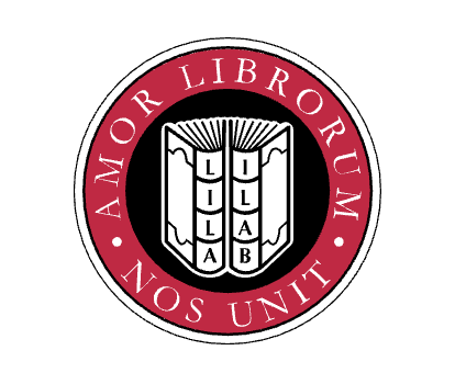 The logo of Loyola University Chicago featuring a black and white open book with a rising sun above it, surrounded by a red circle with the university's Latin motto, 'AMOR LIBRORUM UNILATUM,' in white text.