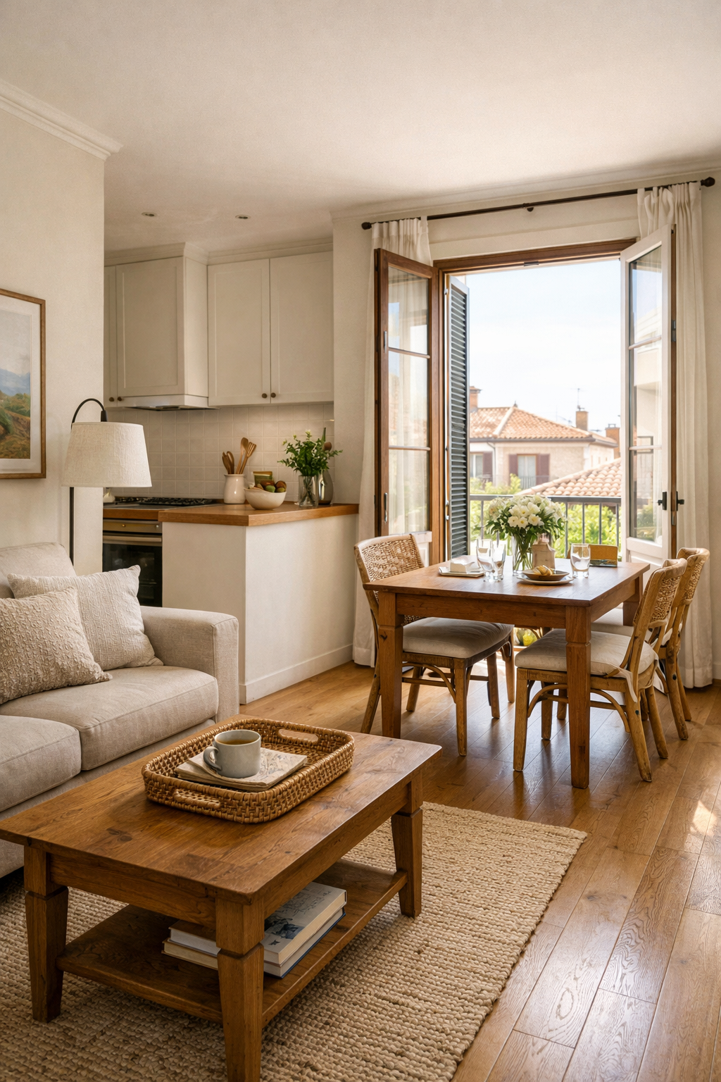 Comfortable apartment interior suitable for longer medical stays