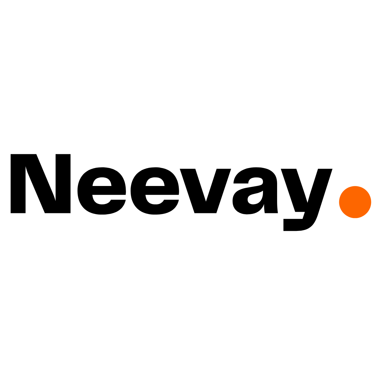 Neevay logo with black text and an orange dot at the end.