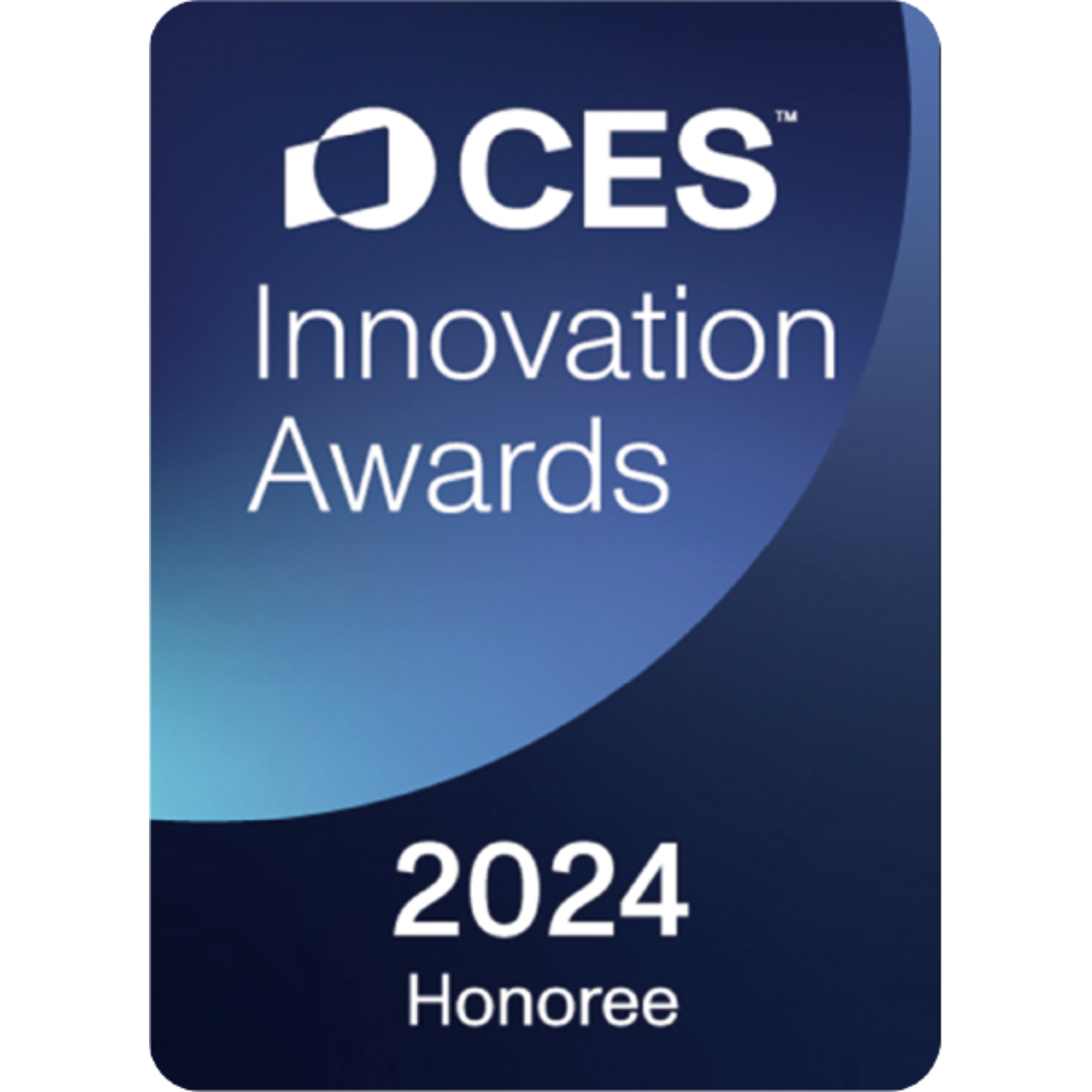 A badge for the CES 2024 Innovation Awards, honoring an honoree.