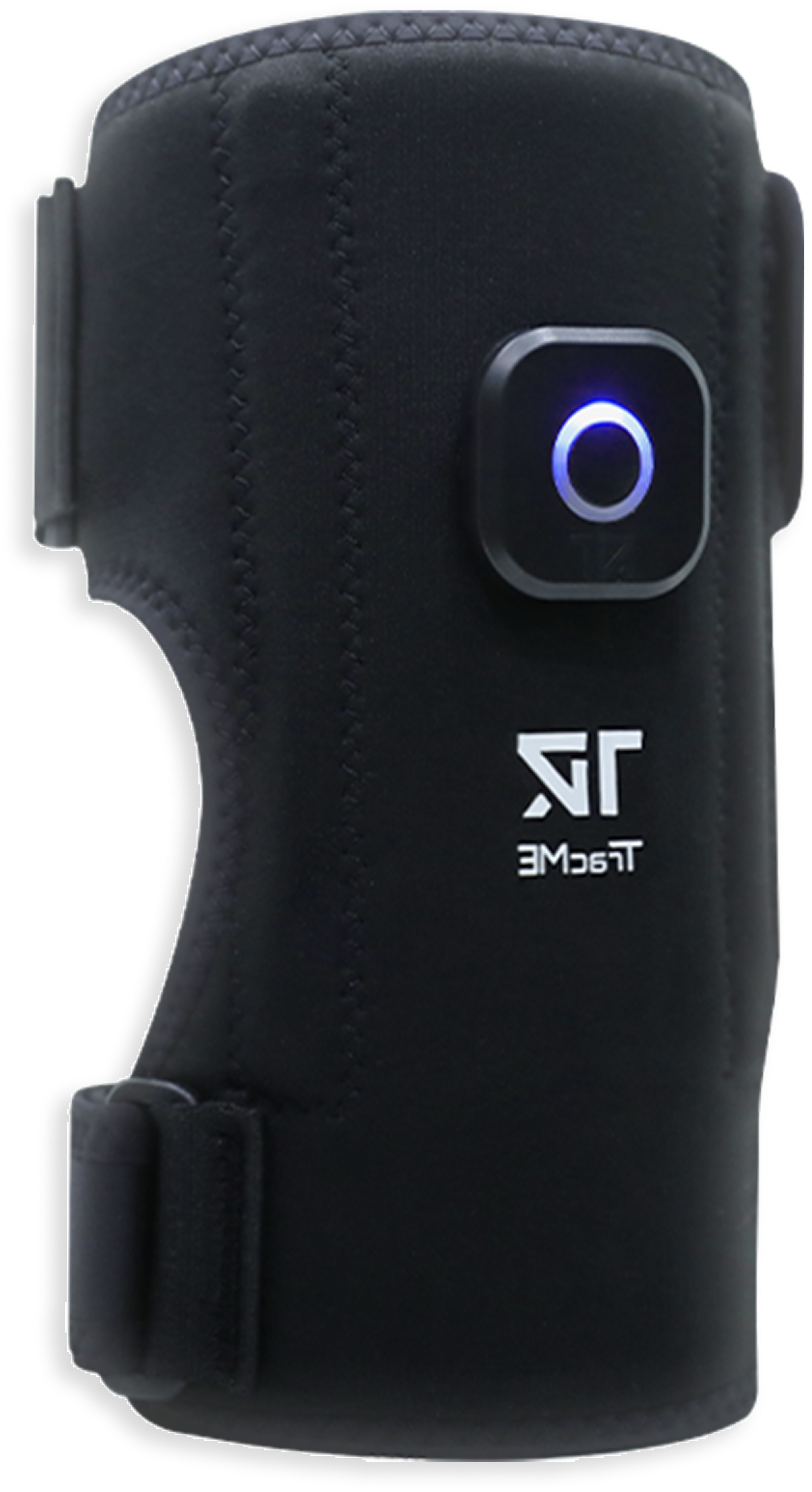 TracME smart fitness sleeve with textile sensors and attached Bluetooth device - wearable chest strap for real-time movement tracking