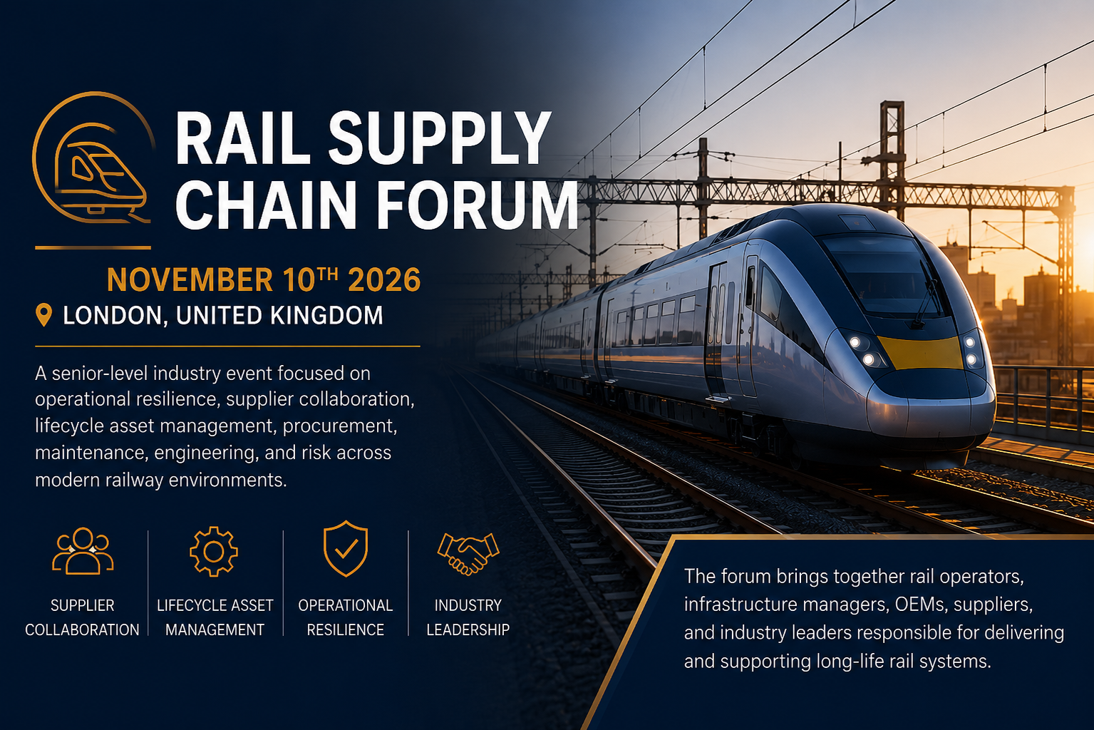 Rail Supply Chain Forum 2026 to Address Integration, Risk and Delivery