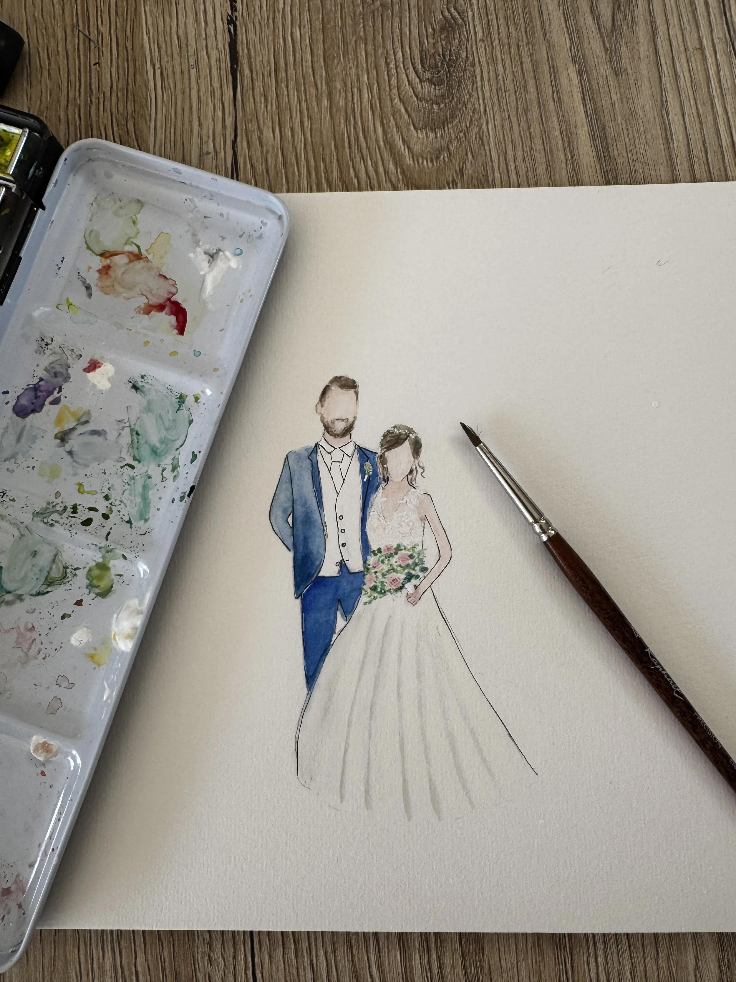 Portaits simple mariés ou invités