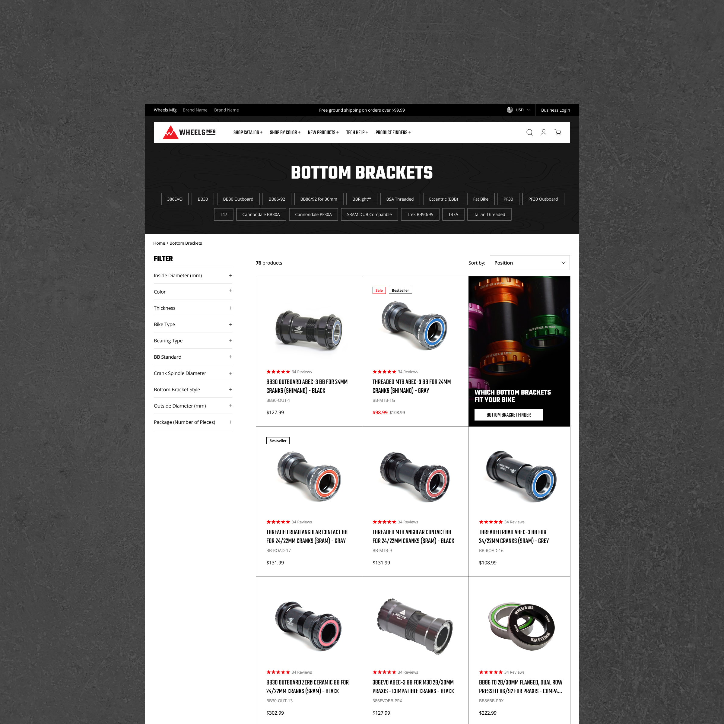 Product Listing Page