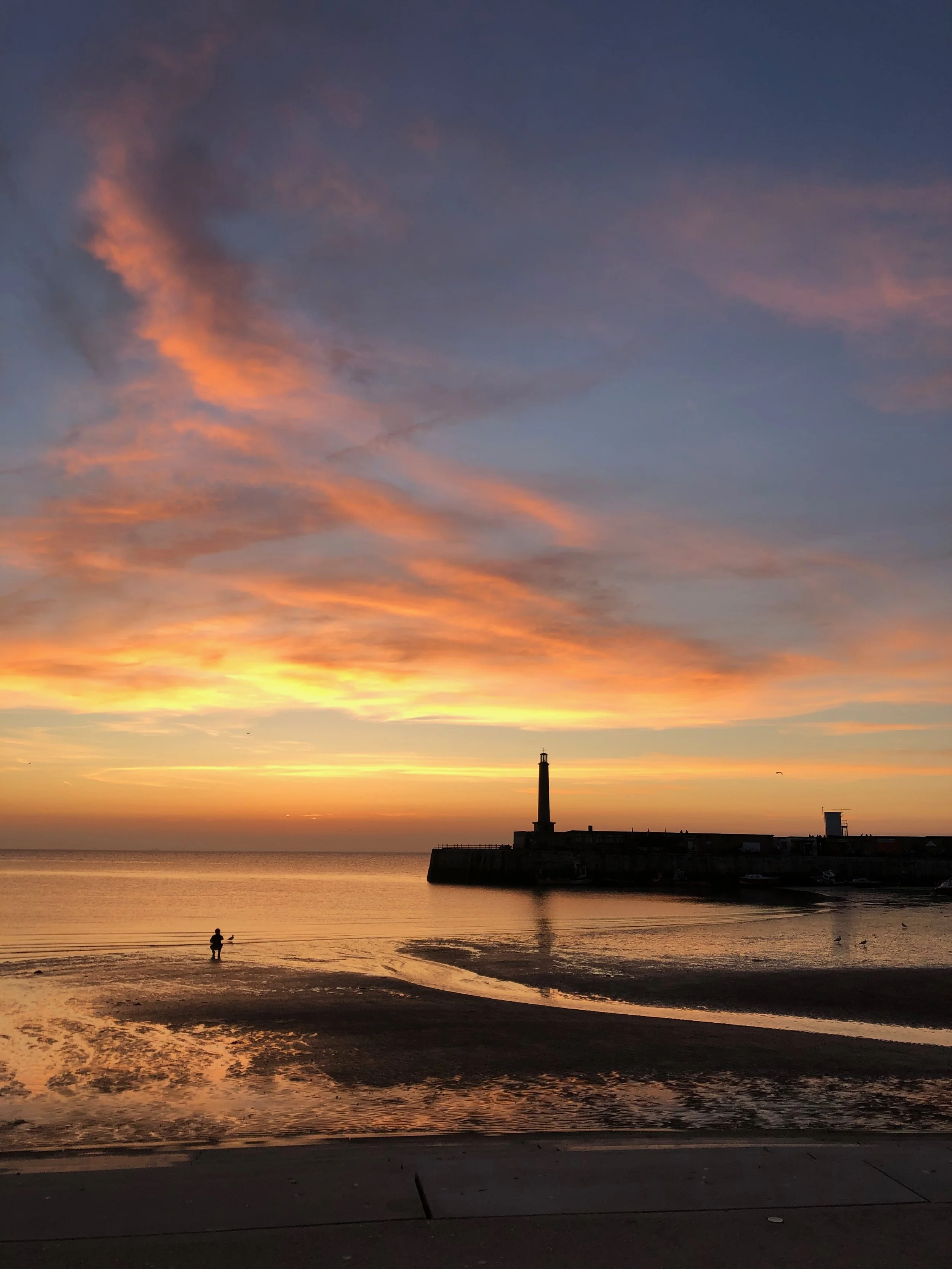 SUNSET OVER MARGATE SEa