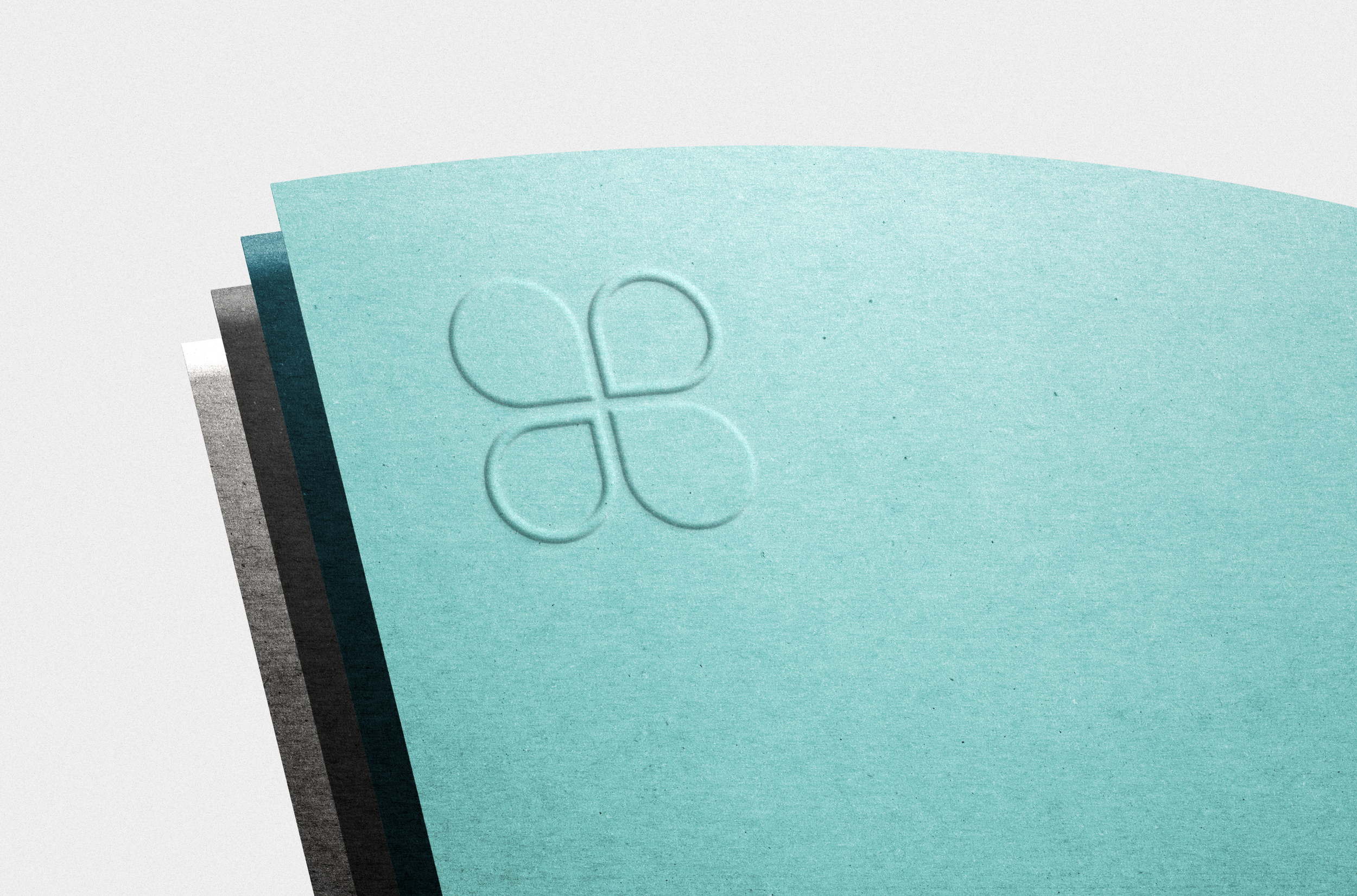 blue paper with embossing print