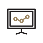 Line graph displayed on a computer monitor