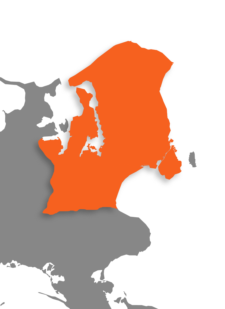 Kort der viser Greyscapes dækningsområde for diamantboring i Nordsjælland, Storkøbenhavn og Sjælland