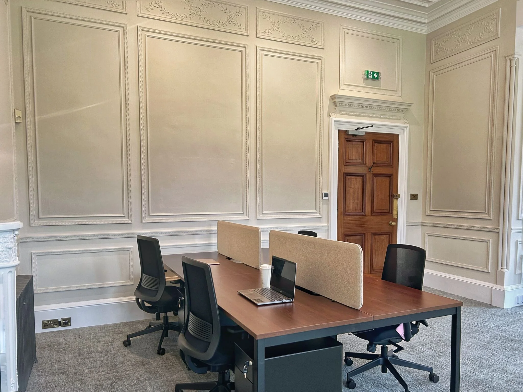 Interior of a period 4 person office space for rent in Broughty Ferry , Dundee 