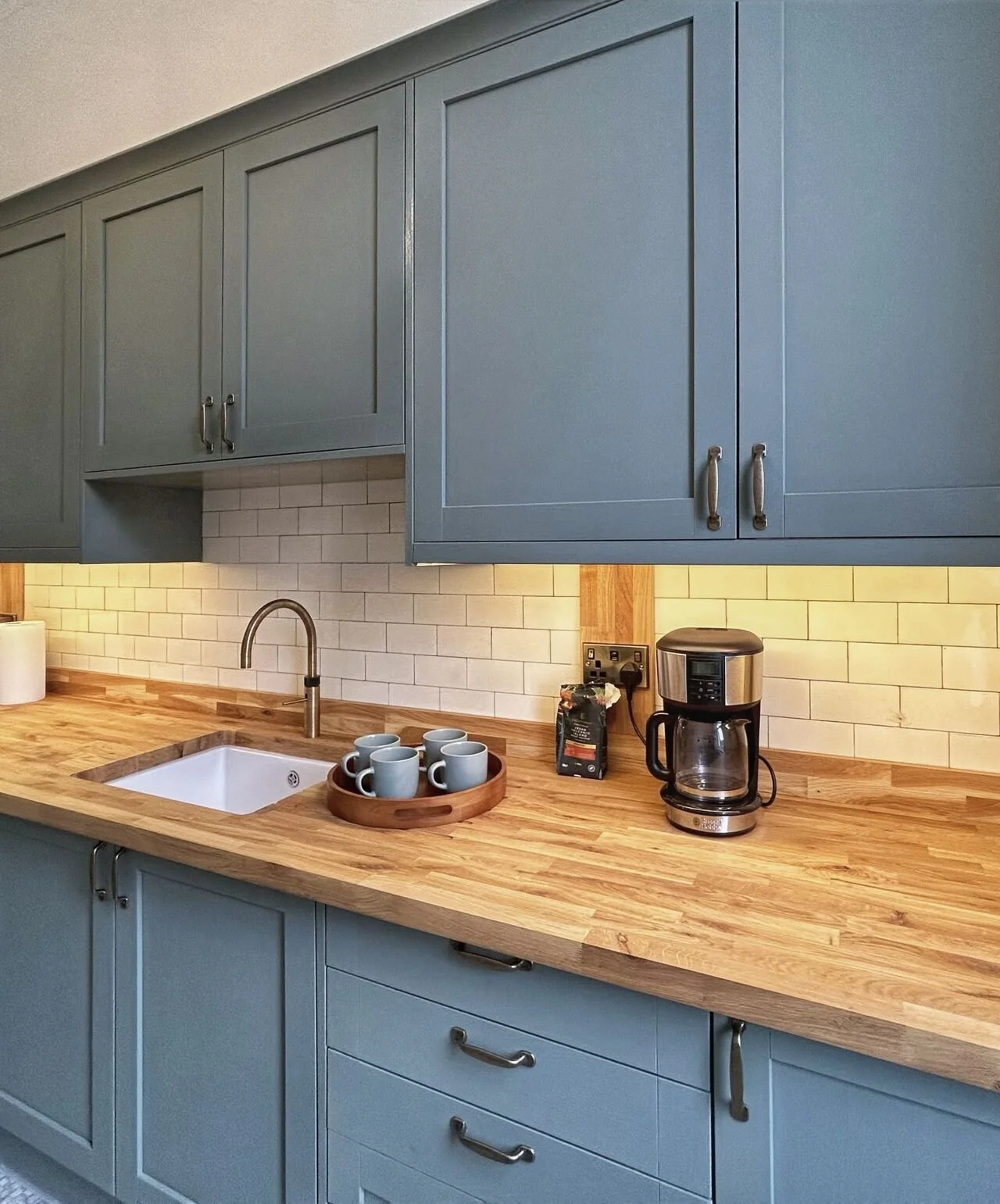 A fully stocked modern kitchen in serviced office space for rent Dundee including coffee machne