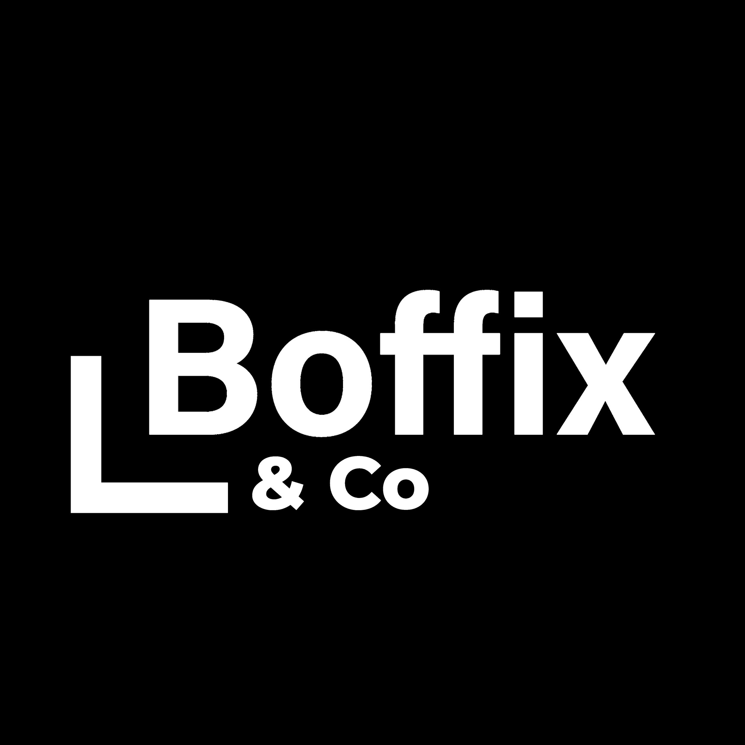 Logo for Boffix & Co with black background and white text.