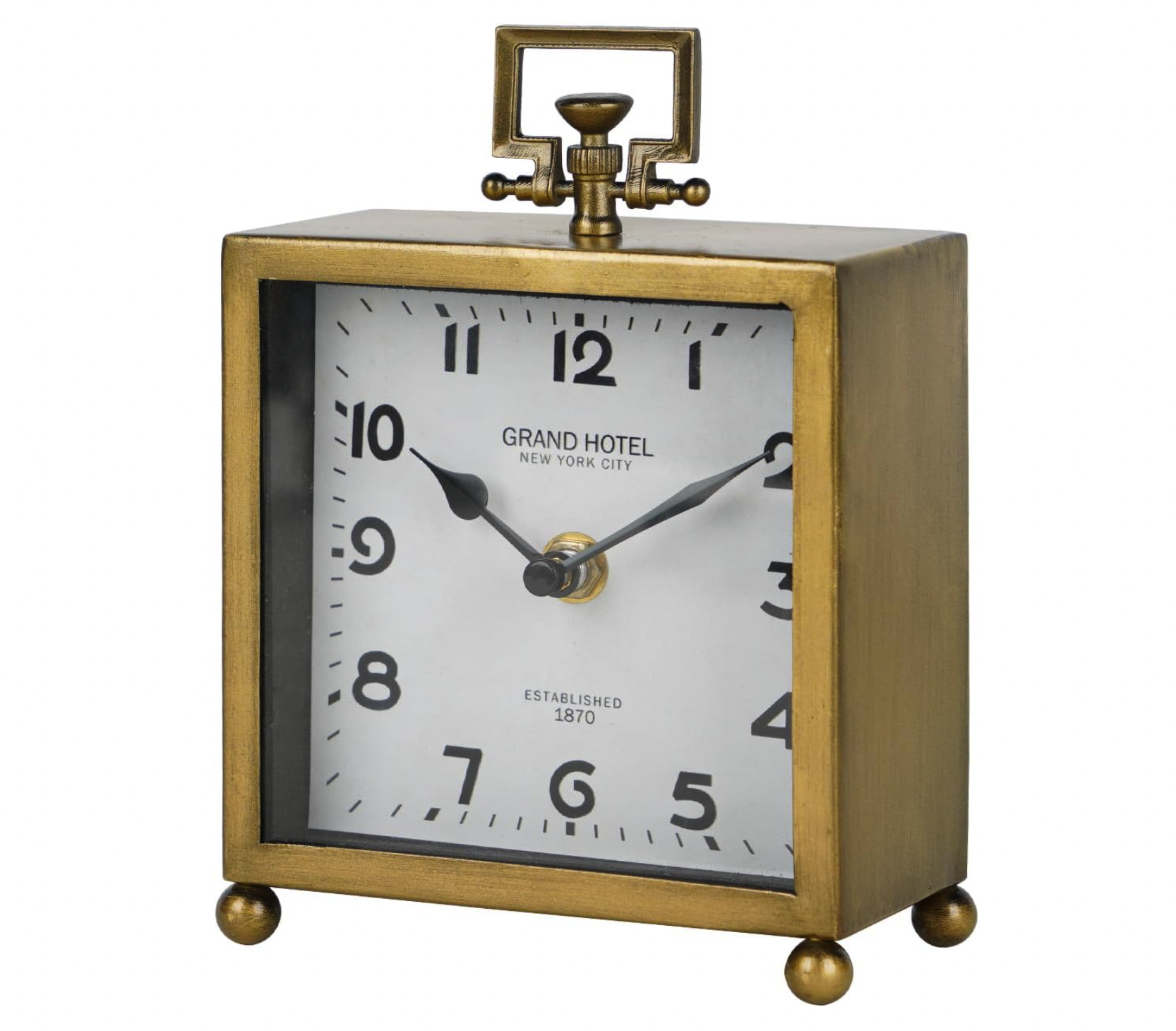 vintage gold table clock