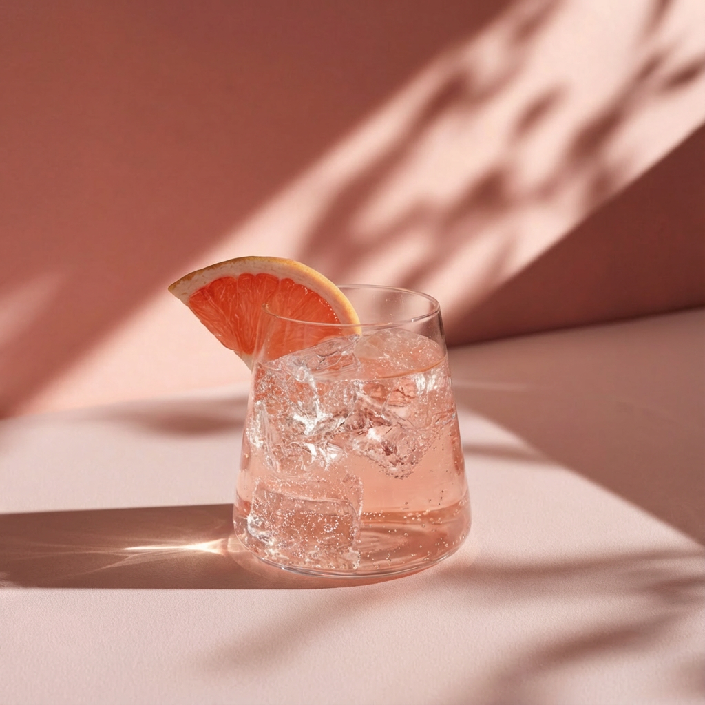 Glassy Studio glas – lifestyle fotografie met ijs en grapefruit