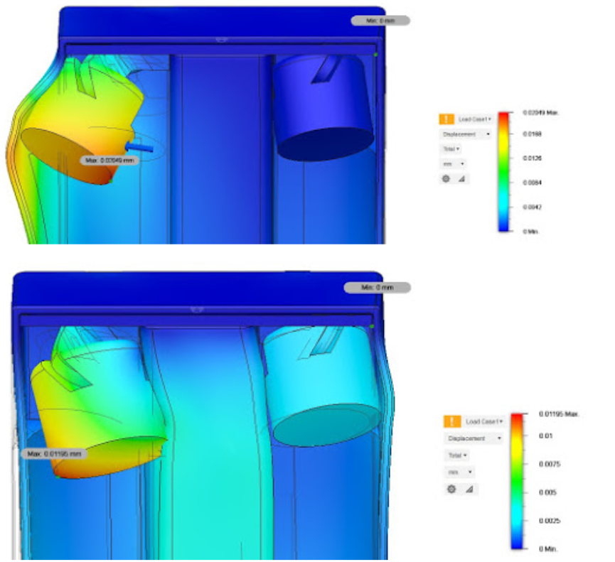 FEA validation of hinge geometry under load