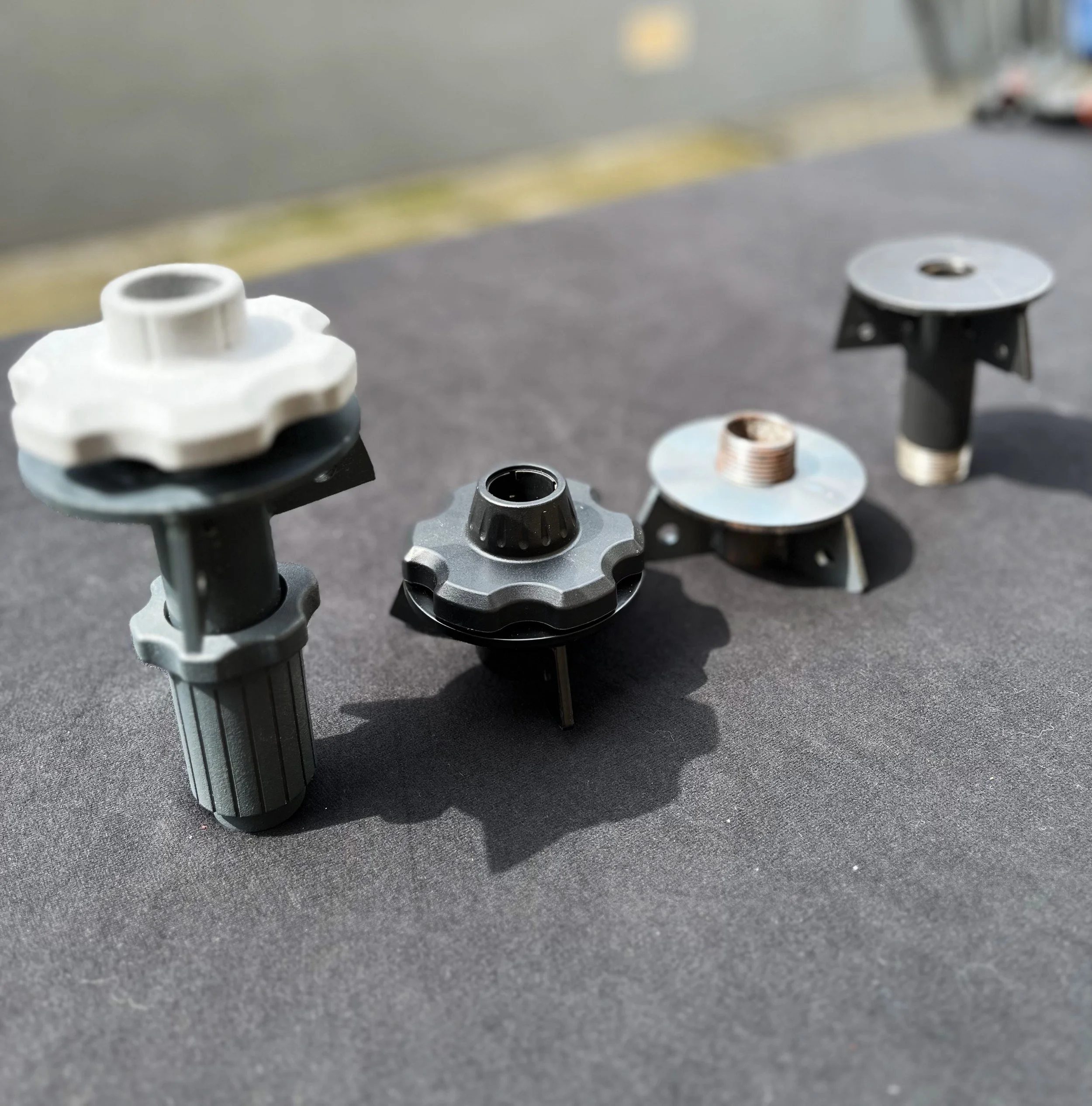 Joint and grip system explorations - twist-lock hub geometry iterated for ergonomics and manufacturability