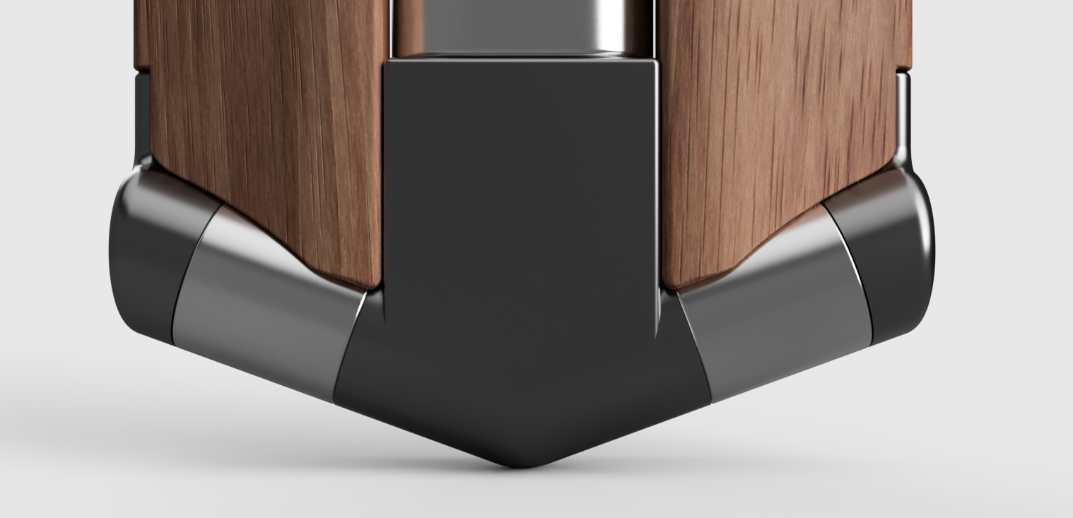 Early material and form exploration - fold-flat architecture, later set aside for stability