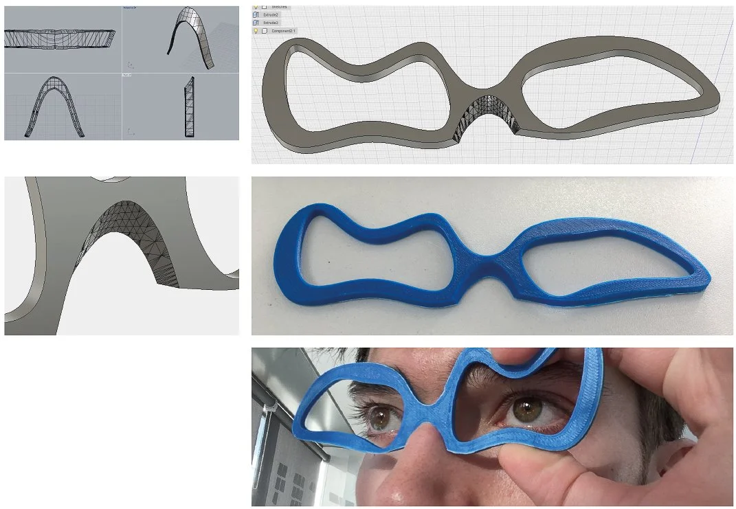 Frame data printed and tested for fit and comfort