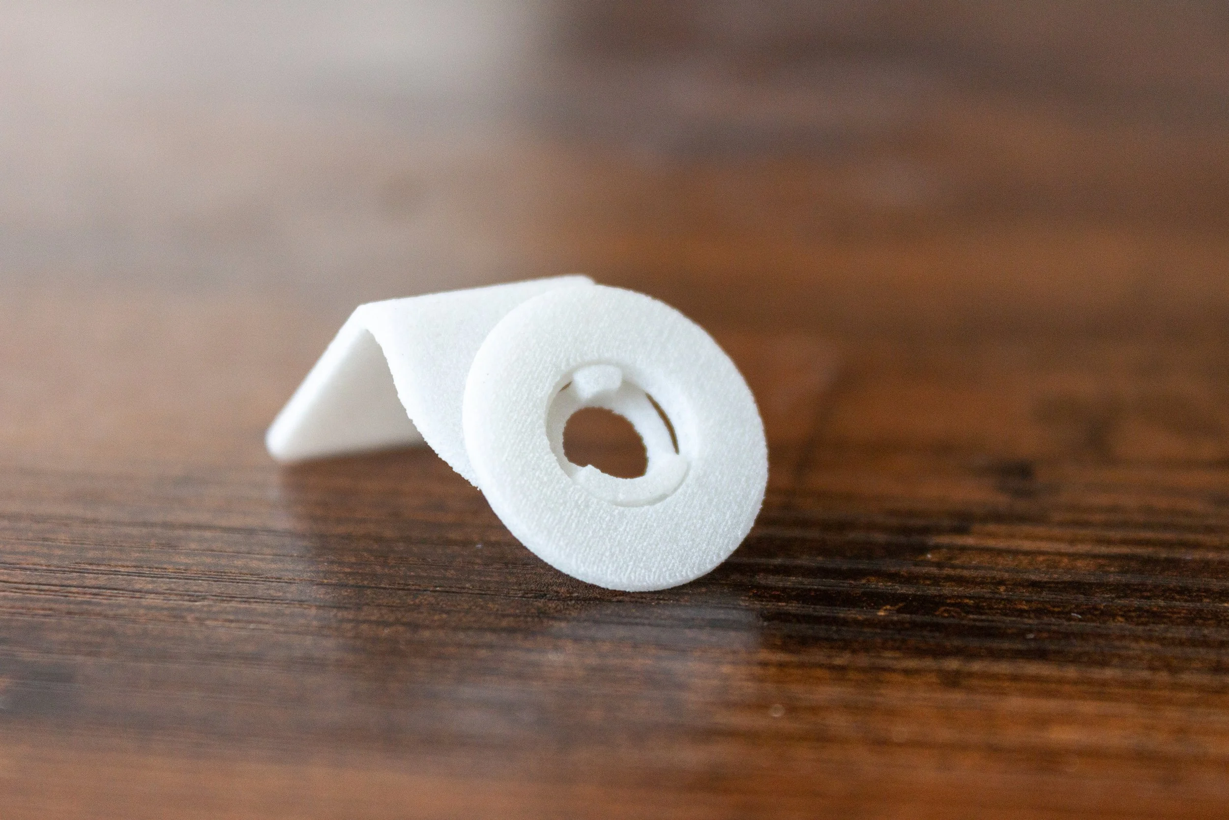 1:1 scale test print - establishing basic clip geometry and pivot placement