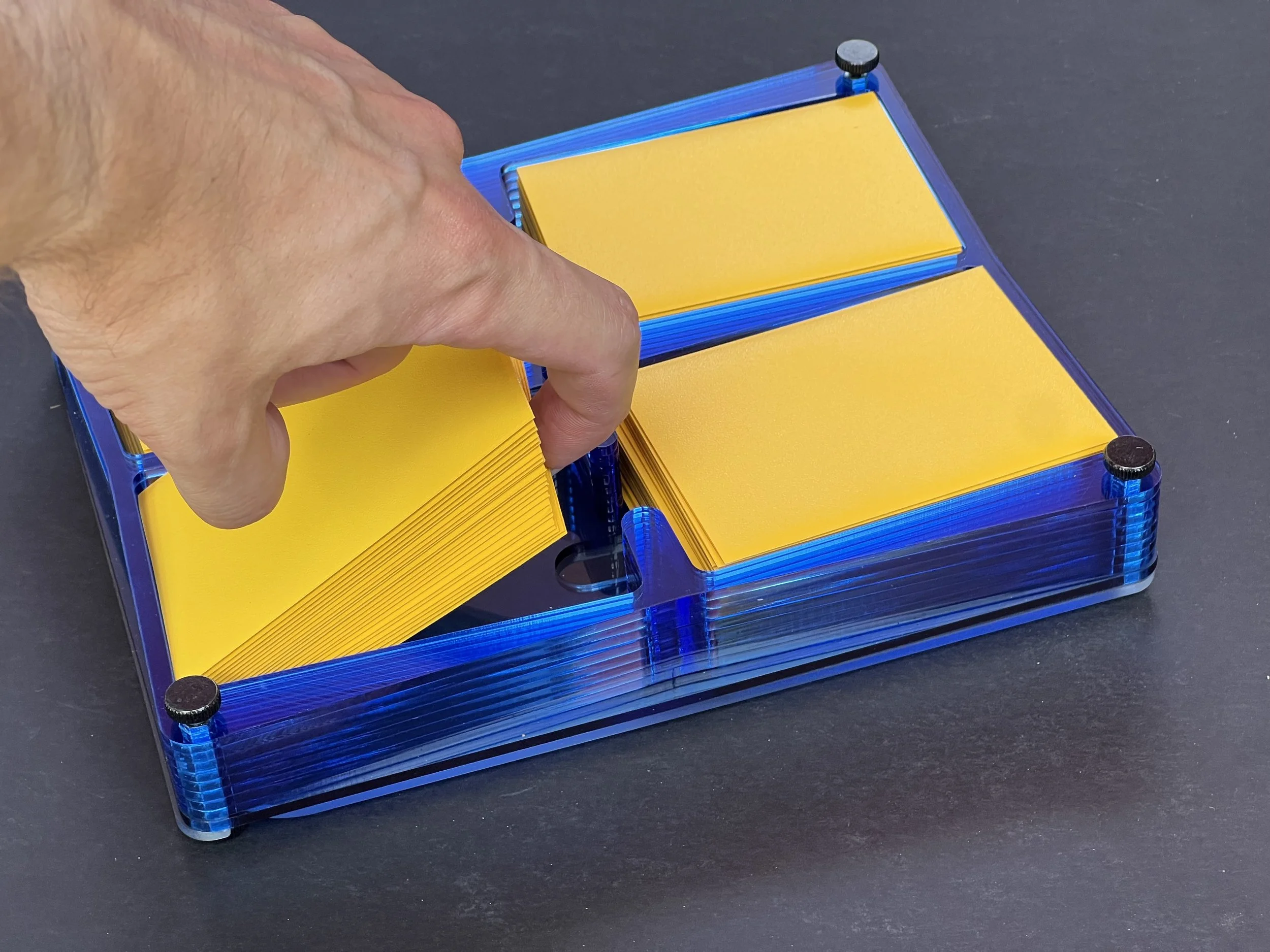The final design integrated the lift into an entire layer rather than split across adapted off-cuts