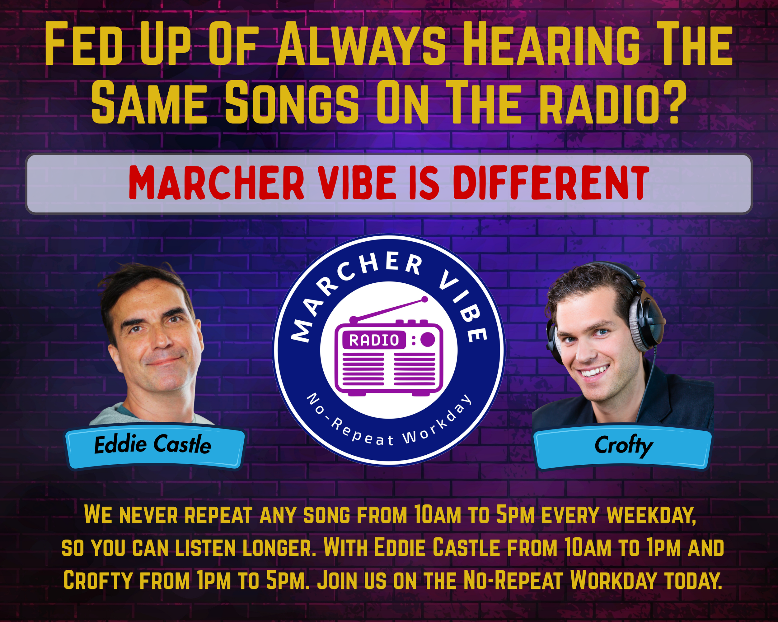 The No-Repeat Workday on marcher Vibe