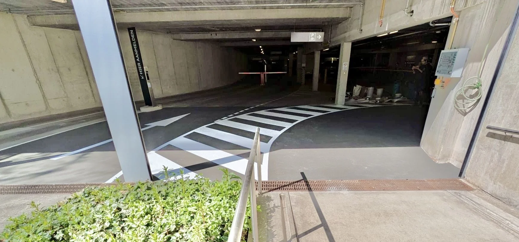 Lijnen asfalt parking