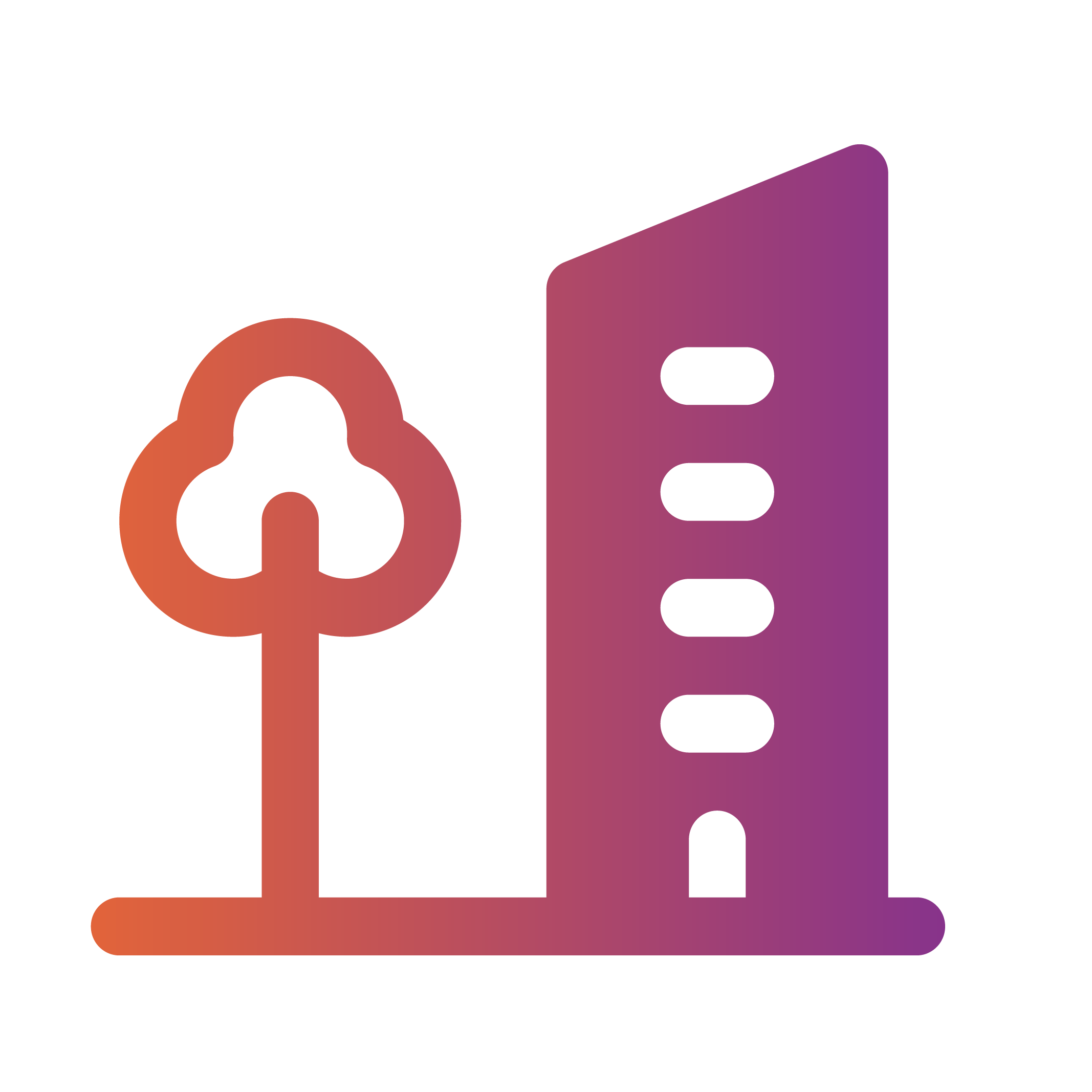 An icon of a house and tree