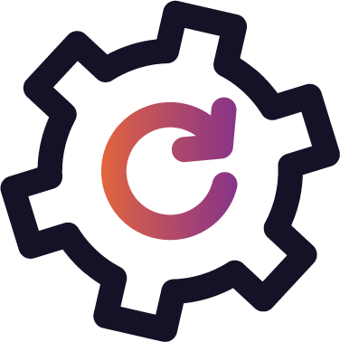 A gear icon with a circular arrow inside, symbolizing settings or system update.