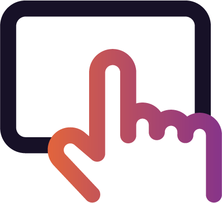 Digital illustration of a person using a mousepad