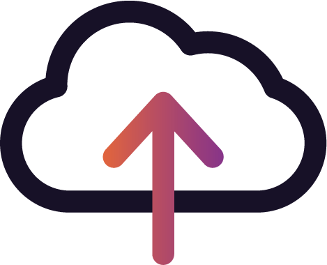 Cloud with an upward arrow symbol