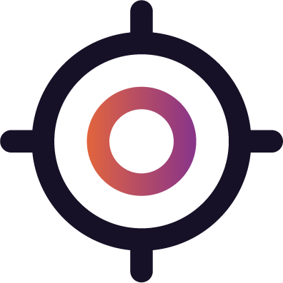 Minimalist target icon with gradient colors