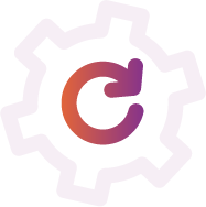 Gear icon with a circular arrow inside