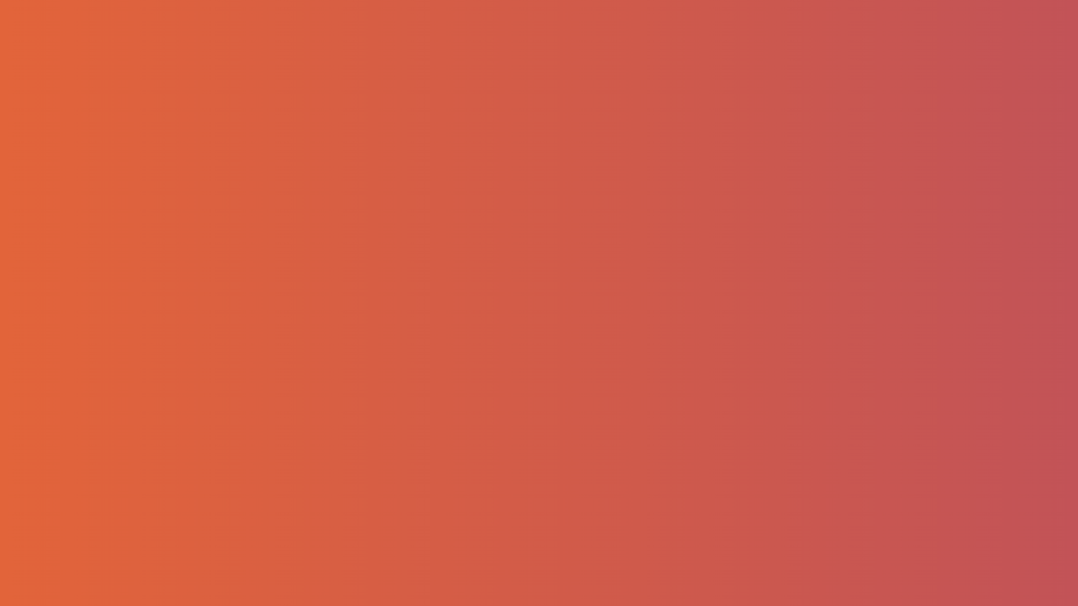 A smooth gradient background transitioning from orange on the left to pink on the right.